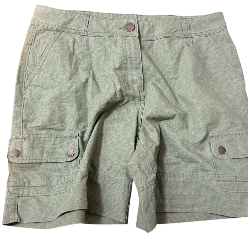 Woolrich Bay Leaf Green Cargo Shorts, High Rise, Classic Fit, Women Size 12, NWT